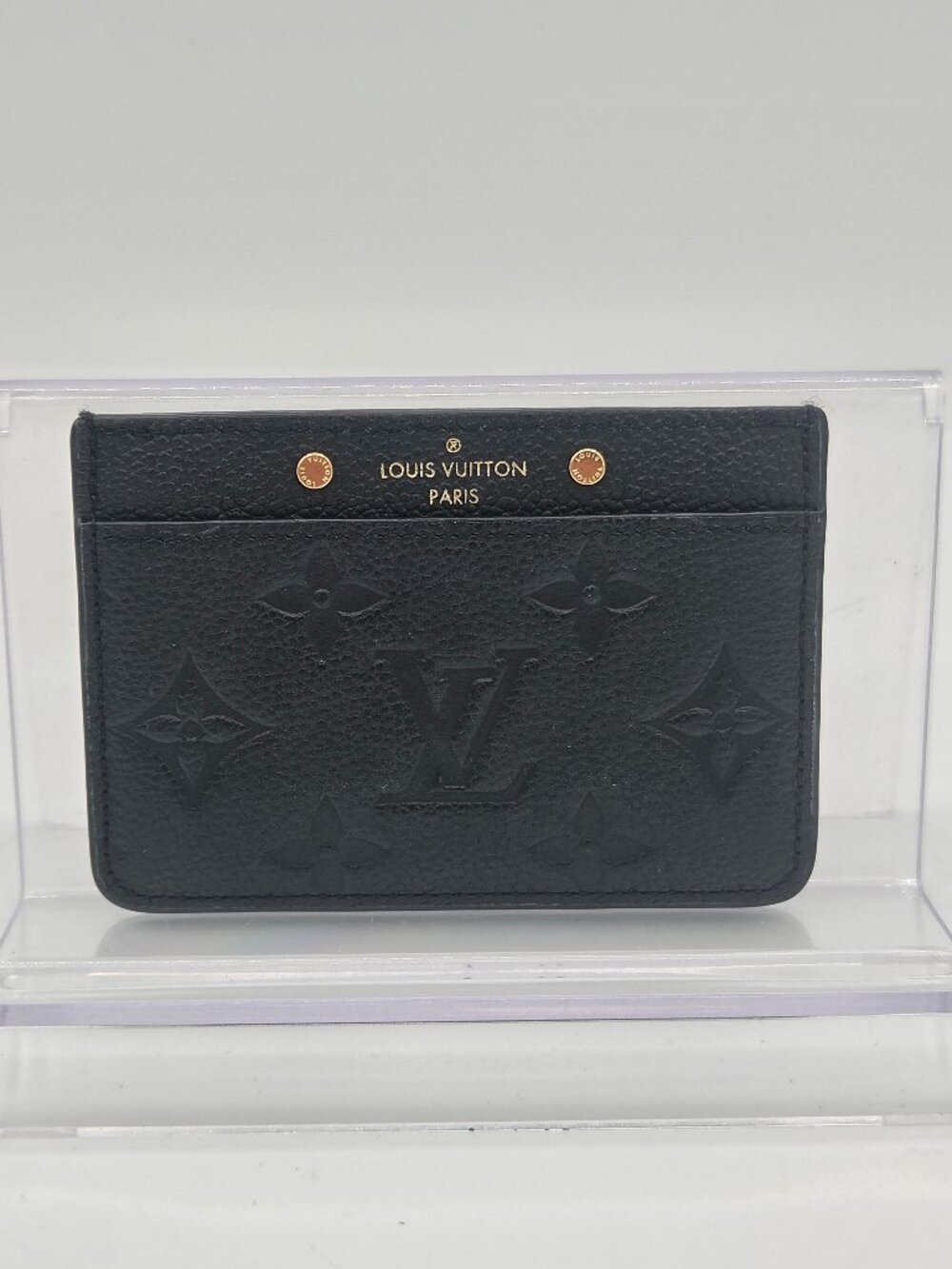Louis Vuitton Monogram Empreinte Card Holder | Black Leather | RFID | Authentic
